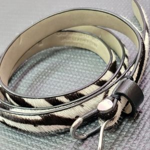 Zebra Skin Thin Fashion Belt